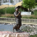 bronze casting foundry bronze boys fishing statue for garden